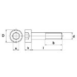 Afbeeldingen van Inbusbout, m10, 90 mm, Din 912, plat conische kop, rvs a2