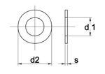 Afbeeldingen van Sluitring, m5, din125, messing