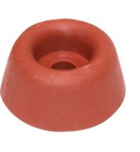 Afbeeldingen van Wc buffer, 20 x 10 mm, rood, rubber