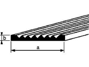 Afbeeldingen van AluArt Slijtstrip aluminium 3 meter 70x3mm