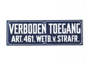 Afbeeldingen van Bord pvc verb.toegang art.461