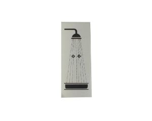 Afbeeldingen van Symbool douche, 130 x 50, zelfklevend aluminium