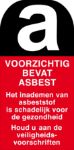 Afbeeldingen van Sticker "A" asbest ned.    25x55mm