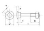 Afbeeldingen van Slotbout + moer ev          m 8x170