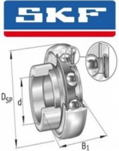 Afbeeldingen van Skf y-kogellager inwendig yet 207