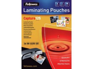 Afbeeldingen van Fellowes lamineerhoes, a5, 125 micron, verpakking 100 vel, 5307302, glanzend