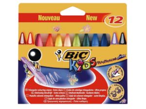 Afbeeldingen van Bic kleurkrijt kids, 3 kantig, 829773, plastidecor, assortiment