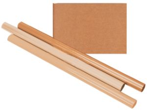 Afbeeldingen van Haza inpakpapier kraft, 100 cm x 5 meter, 70 gram, gestreept, 390120