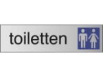 Afbeeldingen van Posta infobord pictogram, 165 x 44 mm, toiletten dames/heren, 39064