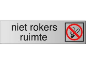 Afbeeldingen van Posta infobord pictogram, 165 x 44 mm, roken verboden, 39077