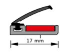 Afbeeldingen van Technoflame sponningprofiel voor sponning 17mm, lengte 2400mm.