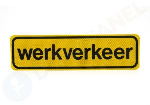 Afbeeldingen van Magneetsticker werkverkeer geel/zwart