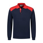 Afbeeldingen van Santino polosweater tesla navy/rood 4XL