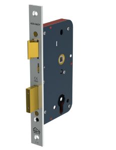 Afbeeldingen van ASSA ABLOY Veiligheidspaniekdeurslot, RC-uitsparing 2428, doornmaat 60 mm, links, zonder sluitplaat, rc73, rvs