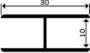Afbeeldingen van AluArt H-profiel aluminium 3 meter 10x30mm