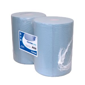 Afbeeldingen van Euro Products Maxi poetspapier blauw 37 cm 400 meter pak a 2 rollen