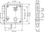 Afbeeldingen van DX Poortslot met pc gat, 55/65, uks pz