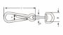 Afbeeldingen van DX Simplexhaak met wervel 40mm