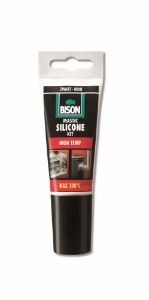 Afbeeldingen van Bison Siliconenkit High Temp Zwart Tube 60 ml