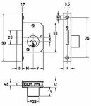 Afbeeldingen van JuNie® Meubelslot insteek cilinder 2863 20mm