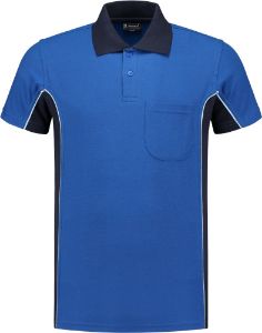 Afbeeldingen van WorkMan® Bi-Colour Polo Shirt 6.1404 Royal blue/Navy M