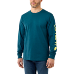 Afbeeldingen van Carhartt longsleeve logo blauw