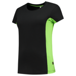 Afbeeldingen van TRICORP WORKWEAR T-Shirt Bicolor Dames 102003 zwart/lime