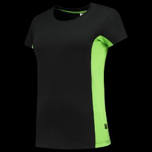 Afbeeldingen van TRICORP WORKWEAR T-Shirt Bicolor Dames 102003 zwart/lime