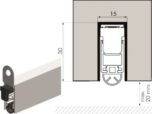 Afbeeldingen van Kelfort Automatische valdorpel Super+ 930mm