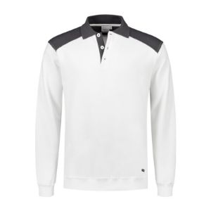 Afbeeldingen van Santino polosweater Tesla wit/grijs