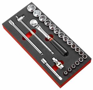 Afbeeldingen van Facom Gereedschapswagen opbergmodule met doppenset 1/2'6-kant