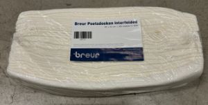 Afbeeldingen van Breur poetsdoeken 40x42cm interfold heavy-duty wit 5 x100 stuks in sealbag