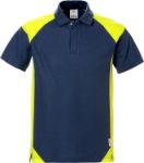 Afbeeldingen van Fristads polo 122407 marineblauw/fluor geel