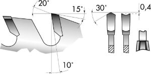 Afbeeldingen van FORUM HW cirkelzaagblad daktand / holle tand positief 303x3.2x30 Z=60