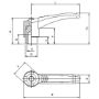 Afbeeldingen van Gamm Instelbare handgreep LRB Kunststof / staal m6x65mm