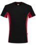 Afbeeldingen van TRICORP WORKWEAR T-Shirt Bicolor Borstzak 102002 Zwart/rood S