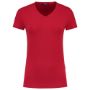 Afbeeldingen van TRICORP CASUAL T-Shirt V Hals Fitted Dames 101008 Rood L