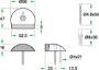 Afbeeldingen van Oxloc Deurstopper voor vloermontage rvs mat zwart 56 x 16 mm