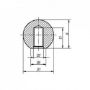 Afbeeldingen van Dittmar Kogelknop DIN 319 Messing draadbus m4x16