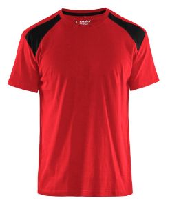 Afbeeldingen van Blåkläder T-shirt bi-colour 3379  rood/zwar