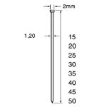 Afbeeldingen van Dutack Fasteners Minibrad SKN12 verzinkt 1,2x50