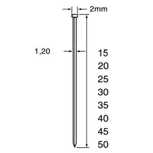 Afbeeldingen van Dutack Fasteners Minibrad SKN12 verzinkt 1,2x50