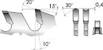 Afbeeldingen van FORUM HW cirkelzaagblad daktand / holle tand positief 303x3.2x30 Z=60